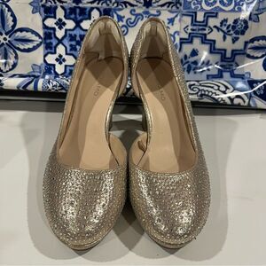 Andiamo gold rhinestone high-heeled pumps wedding wedding guest, bridesmaids